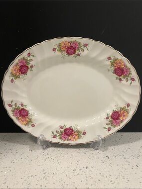 MYOTT STAFFORDSHIRE Rose Garden Ironstone Ware Serving Platter Made in England